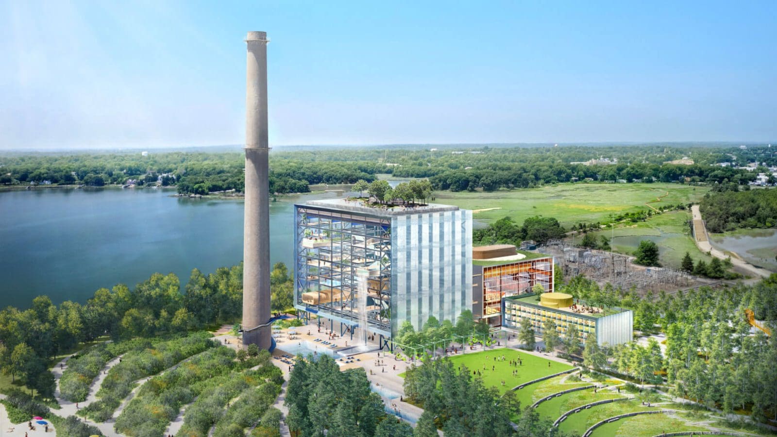 Architect vision of restored and developed Manresa Island
